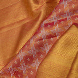 Peachy Pink Jaali Kanjivaram Silk Saree