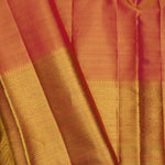 Peachy Pink Jaali Kanjivaram Silk Saree
