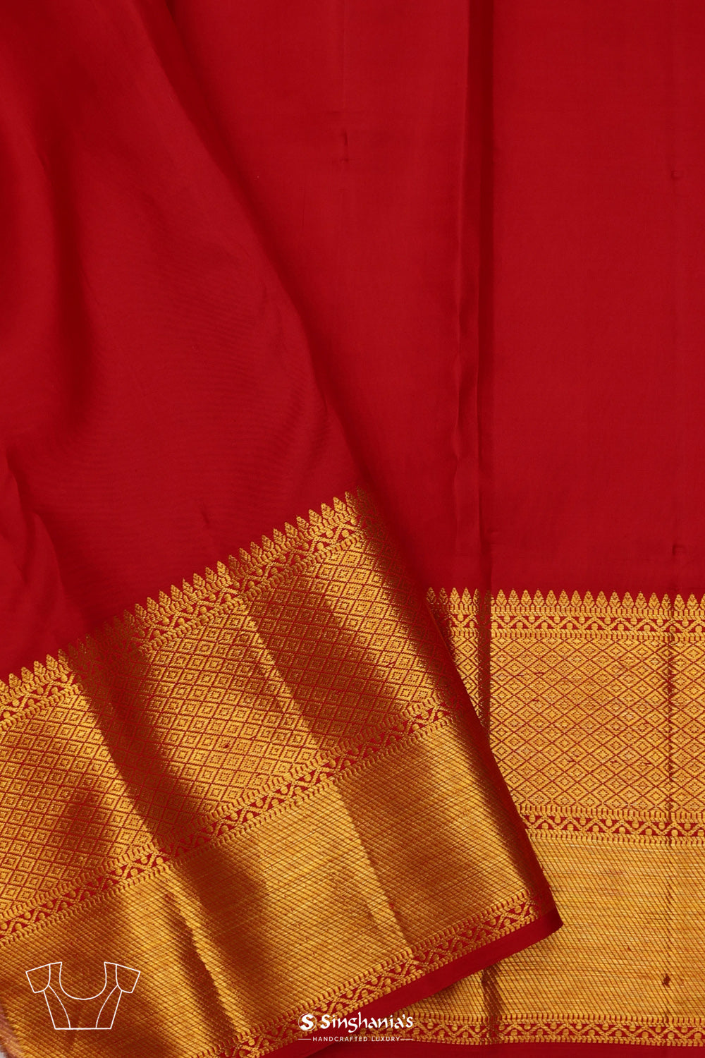 Chilli Red Jaali Kanjivaram Silk Saree