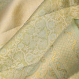 Diaquiri Green Floral Kanjivaram Silk Saree