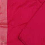 Hot Pink Banarasi Saree With Floral Jaal And Shikargah Design