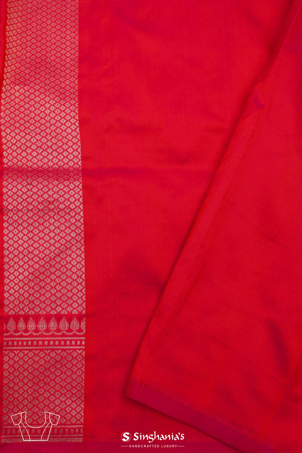 Jangla Banarasi Silk Saree In Punch Pink