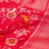 Jangla Banarasi Silk Saree In Punch Pink