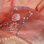 Sunset Orange Crafted Tissue Saree