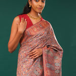 Kani Kashmiri Silk Saree - Silver Grey