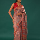 Kani Kashmiri Silk Saree - Silver Grey