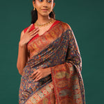 Kani Kashmiri Silk Saree - Marengo Grey