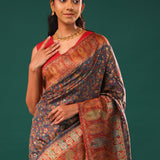 Kani Kashmiri Silk Saree - Marengo Grey