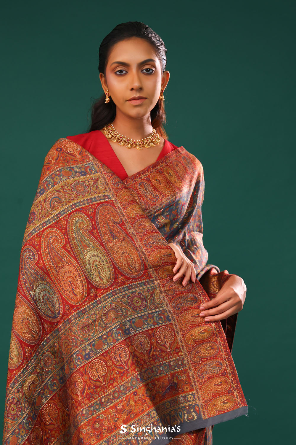 Kani Kashmiri Silk Saree - Marengo Grey