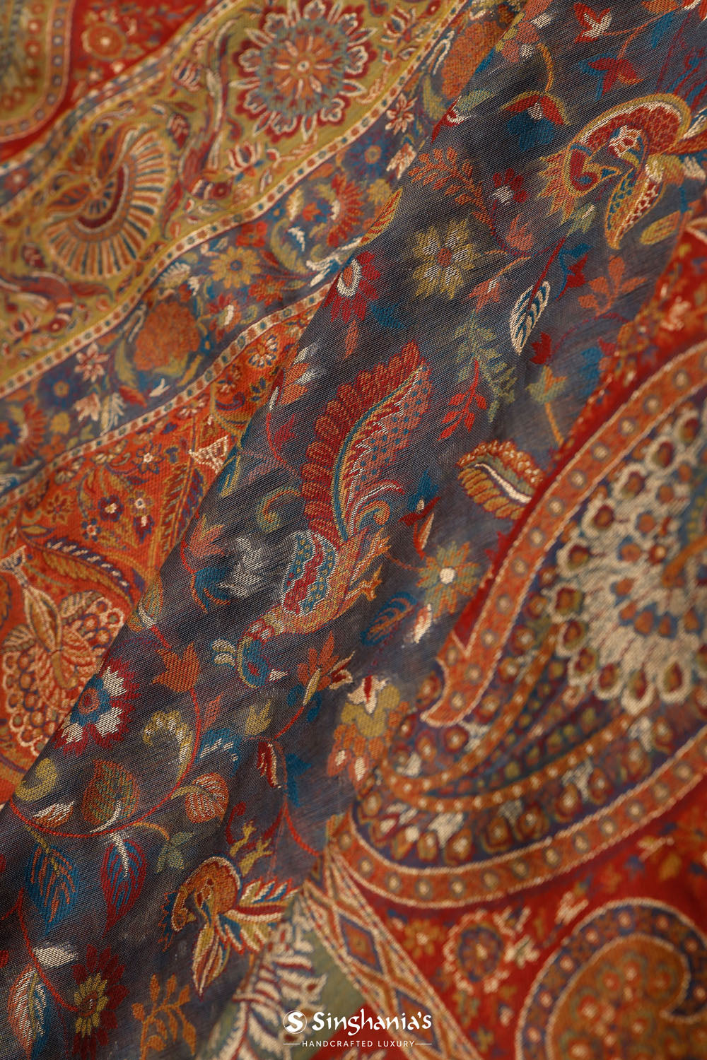 Kani Kashmiri Silk Saree - Marengo Grey