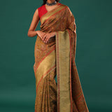 Kani Kashmiri Silk Saree - Mehendi Green