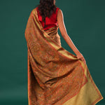Kani Kashmiri Silk Saree - Mehendi Green