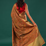Kani Kashmiri Silk Saree - Mehendi Green