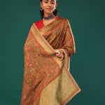 Kani Kashmiri Silk Saree - Mehendi Green