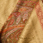 Kani Kashmiri Silk Saree - Mehendi Green