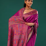 Kani Kashmiri Silk Saree - Mulberry Purple