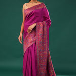 Kani Kashmiri Silk Saree - Mulberry Purple