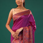 Kani Kashmiri Silk Saree - Mulberry Purple