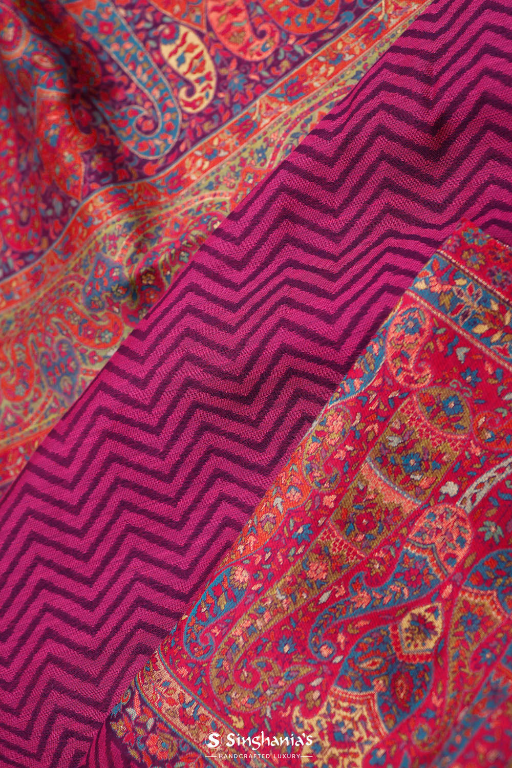 Kani Kashmiri Silk Saree - Mulberry Purple