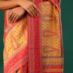 Kani Kashmiri Silk Saree - Yellow Multicolour