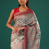 Kani Kashmiri Silk Saree - Pastel Blue