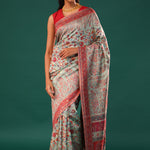 Kani Kashmiri Silk Saree - Pastel Blue