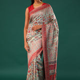Kani Kashmiri Silk Saree - Pastel Blue