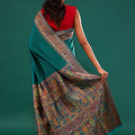 Kani Kashmiri Silk Saree - Myrtle Green