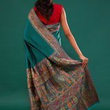 Kani Kashmiri Silk Saree - Myrtle Green