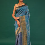 Kani Kashmiri Silk Saree - Rhythm Grey