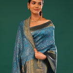 Kani Kashmiri Silk Saree - Rhythm Grey