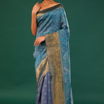 Kani Kashmiri Silk Saree - Rhythm Grey