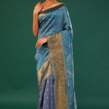 Kani Kashmiri Silk Saree - Rhythm Grey