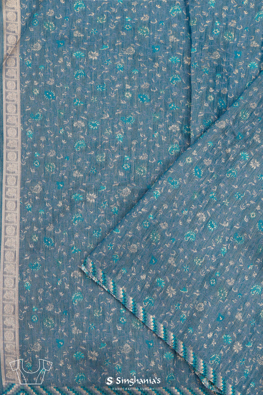 Kani Kashmiri Silk Saree - Rhythm Grey