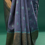 Kani Kashmiri Silk Saree - Rhythm Grey