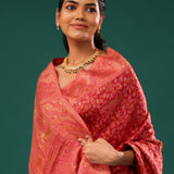 Kani Kashmiri Silk Saree - Spanish Red