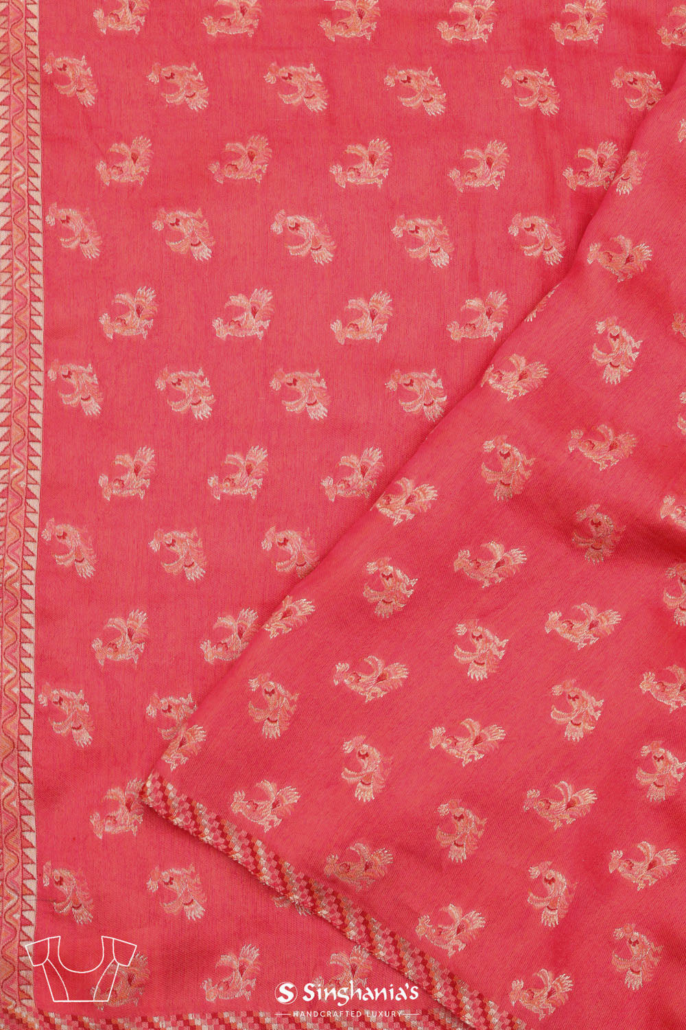 Kani Kashmiri Silk Saree - Spanish Red