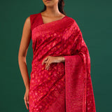 Kani Kashmiri Silk Saree - Bills Red