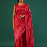 Kani Kashmiri Silk Saree - Bills Red