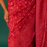 Kani Kashmiri Silk Saree - Bills Red