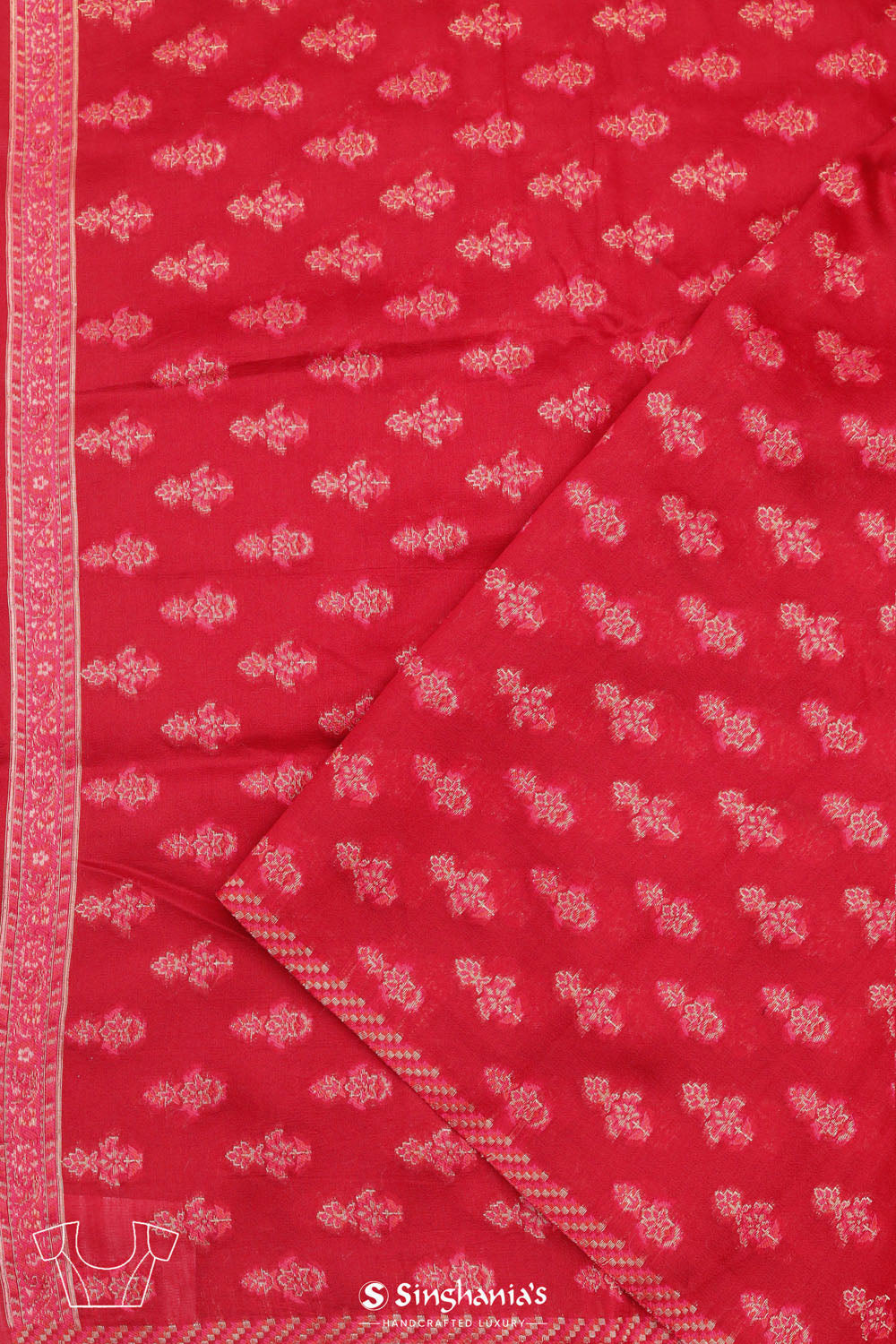 Kani Kashmiri Silk Saree - Bills Red
