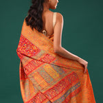 Kani Kashmiri Silk Saree - Arsenal Red