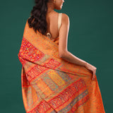 Kani Kashmiri Silk Saree - Arsenal Red