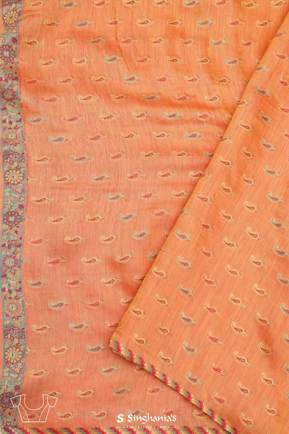 Kani Kashmiri Silk Saree - Arsenal Red