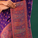 Kani Kashmiri Silk Saree - Kingfisher Purple