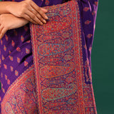 Kani Kashmiri Silk Saree - Kingfisher Purple