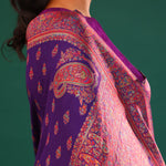 Kani Kashmiri Silk Saree - Kingfisher Purple