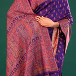 Kani Kashmiri Silk Saree - Kingfisher Purple