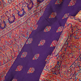 Kani Kashmiri Silk Saree - Kingfisher Purple