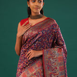 Kani Kashmiri Silk Saree - Matte Purple